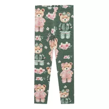 Calça Legging Térmica Peluciada Infantil Ursinhos Kukiê