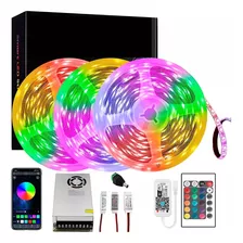 Kit Tira Led Rgb 20 Mts Bluetooth Control Audio + App Lineal