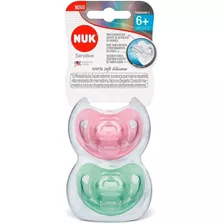 Kit 2 Chupetas Nuk Sensitive Soft 6 A 18 Meses Flexível