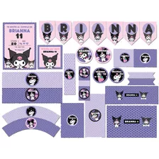 Kit Imprimible Kuromi Textos Editables