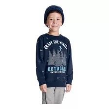 Blusão Infantil Masculino Outdoor Rovitex Kids Azul