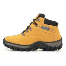 Coturno Bota Adventure Masculino Couro Legitimo Confortável