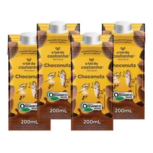 4x Achocolatado Choconuts Orgânico 200ml - A Tal Da Castanha