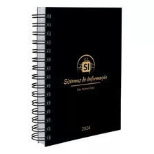 Agenda Personalizada Profissões Preto/gold