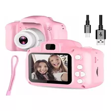 Cámara Digital Para Niños, Cámara De Juguete Hd 1080p Rosa