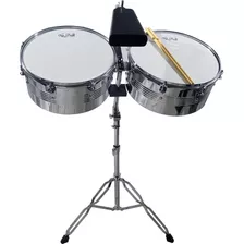 New Beat Lt-256cas Timbales 14 Y 15 Pulgadas Base Reforzada