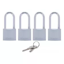 Juego De 4 Candados Gancho Largo Master Lock 740espqlf Color Plateado