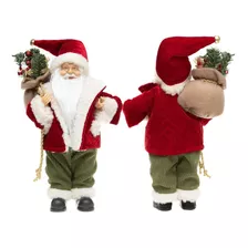 Papai Noel Boneco Enfeite Luxo 30cm Decoracao Natalina