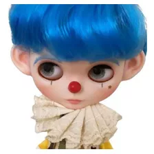 Boneco Blythe Pierrot Colorido Menino Palhaço Circo Vintage