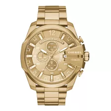 Reloj Hombre Diesel Mega Chief Acero Color De La Correa Dorado