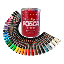 Marcador Posca Pc-3m Y Pc-5m, Set X 30 Colores. 