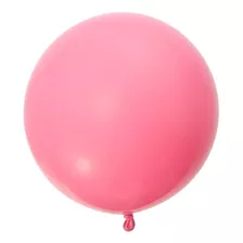 3 Globos Gigantes Esféricos Numero 36 Payaso Color Rosa Pastel