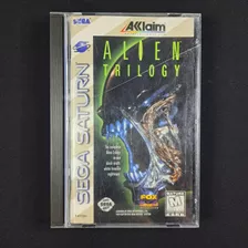 Só Caixa Alien Trilogy Americano Sega Saturn Faço 240