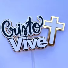 Arquivo De Corte Topo De Bolo Pascoa Cristo Vive Studio/svg