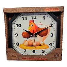 Relógio De Parede Cozinha Galinha Preto Pronta Entrega 