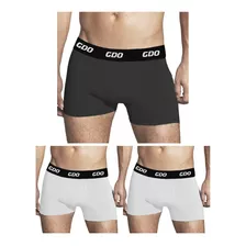 Pack X3 Boxer Calzoncillos Gdo Liso ALG/lycra Con Elastico