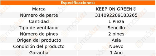 Ventilador Enfriamiento 2 Pines Prelude 2.2l 4 Cil 97/98 Foto 3