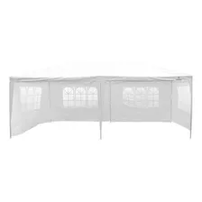 Toldo Carpa Reforzado Con Paredes 3x6 Metros Blanco S3*