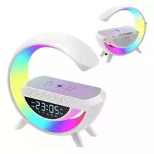 G Speaker Smart Luminária Caixa De Som Relógio C/ Carregador