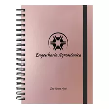 Caderno Colegial + Personalizado Profissões Rosê Gold 240 F