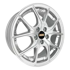 Jogo De Rodas Aro 16 5x114 Bbs Ci-r Racing M28 Cor Hiper Prata 5x114