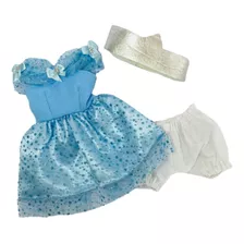 Fantasia Roupa Cinderela Pra Baby Alive Princesas Disney