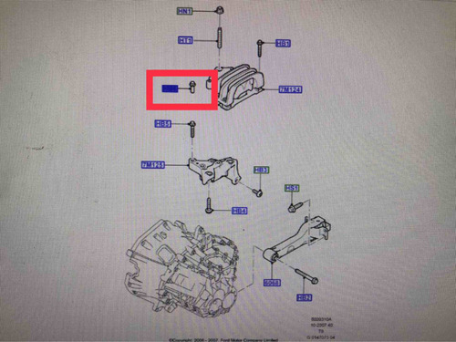 Tornillo Para Soporte De La Caja De Velocidad Ford Transit  Foto 3