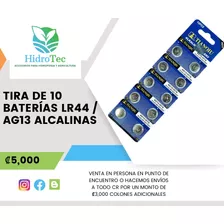 Tira De 10 Baterías Lr44 / Ag13 Alcalinas