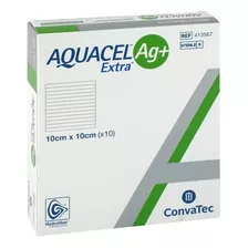 Aquacel Ag+ Extra Prata - 10cmx10cm C/ 1 Unid - Convatec