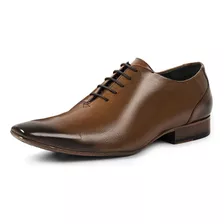 Sapato Social Oxford Plain Toe Paulo Vieira 520 Caramelo