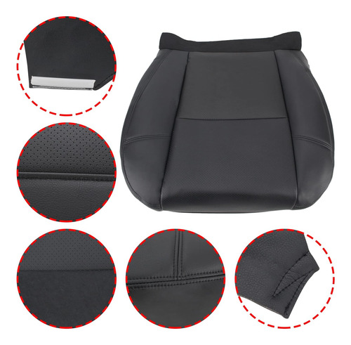 Carbhub Funda De Asiento De Piel Negra Para Cadillac Escalad Foto 2