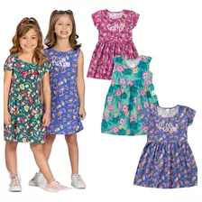 Kit 3 Vestidos Infantil Juvenil Menina 1 A 14 Verão Feminino