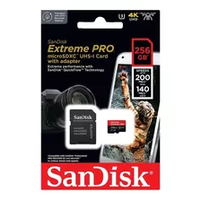 Cartao Memoria Sandisk Extreme Pro Micro Sd 256gb Lacrado 