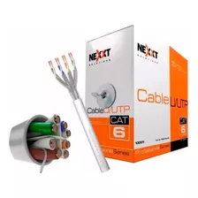 Rollo De Cable Utp Nexxt Cat6 100mts 100% Cobre Gris En Caja