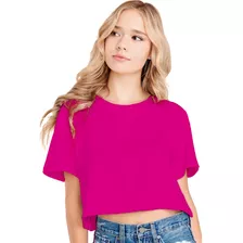 Blusa Crop Top Niñas Oversize Moda Casual