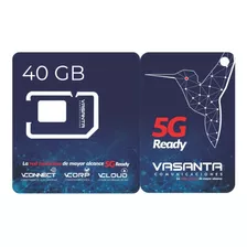 Tarjeta Sim Chip Vasanta Telefonia 40gb Incluidos