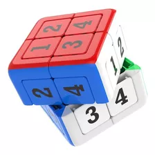 Cubo Mágico 2x2 Yuxin Magnético Number Klotski Sem Adesivo