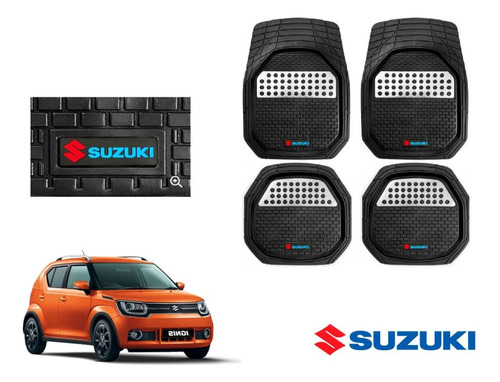 Tapetes 3d Logo Suzuki + Cubre Volante Ignis 2017 A 2023 Foto 2