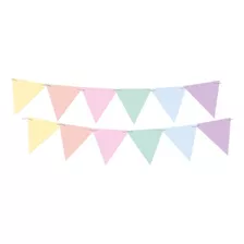 Banderin Triangulo Pastel Colores Surtidos
