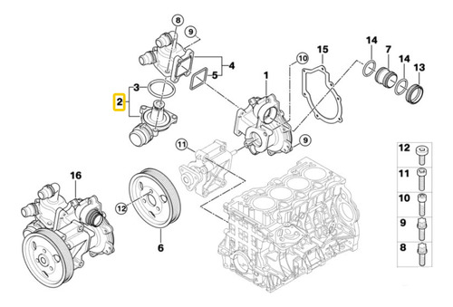 Termostato Para Bmw Serie 3' E91 318i Motor  N46 Foto 3