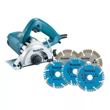 Kit Serra Mármore 110mm 1300w 4100nh3zx2 Makita E 3 Discos 