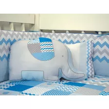 Almohada Bebe Cuna Cochecito Deco Forma De Elefante Mibes