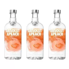 Vodka Absolut Apeach 750 Ml Importado X3 Oferta Fullescabio