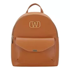 Mochila Westies Hbstealthwe Para Mujer Color Café Diseño De La Tela Liso