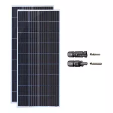 Kit Painel Solar 300w Policristalino Resun E Conector Mc4 Cor Prata Voltagem De Circuito Aberto 20v Voltagem Máxima Do Sistema 1000v