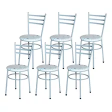 Conjunto 6 Cadeiras Epoxi Cinza Para Cozinha