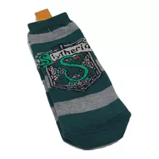 Medias Soquete Harry Potter Hogwarts Slytherin Escudo