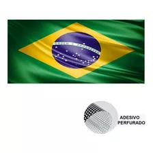 Adesivo Bandeira Do Brasil Adesivo Perfurado Para Veículo