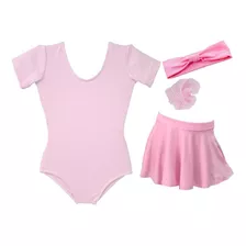 Kit Ballet Balé Roupa Infantil Roupa Tamanho 02 Ao 12 Anos