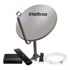 Kit Receptor Digital Full Hd Intelbras + Antena + Cabo + Lnb